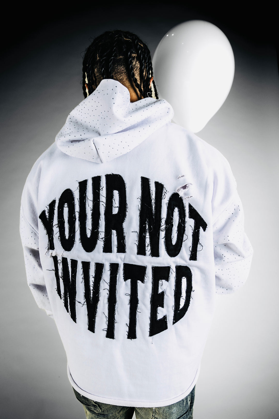 INVITE ONLY — PHASE 3 RHINESTONE ZIP UPS”
 MOON (WHITE)