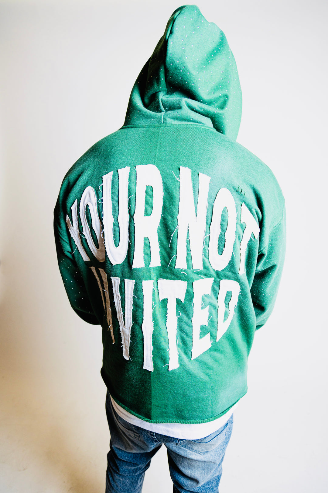 EZODRIPZ INVITE ONLY V2 – EMERALD (GREEN) RHINESTONE ZIP-UP